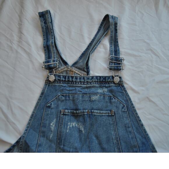 Wild Fable Overalls Shorts Blue Jean Small - Picture 2 of 10